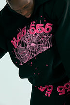 Sp5der Angel Number Hoodie - Black
