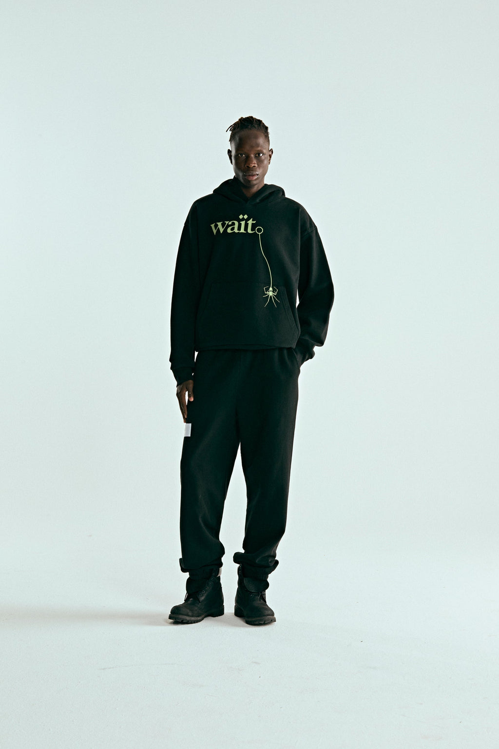 Sp5der Wait Hoodie - Black