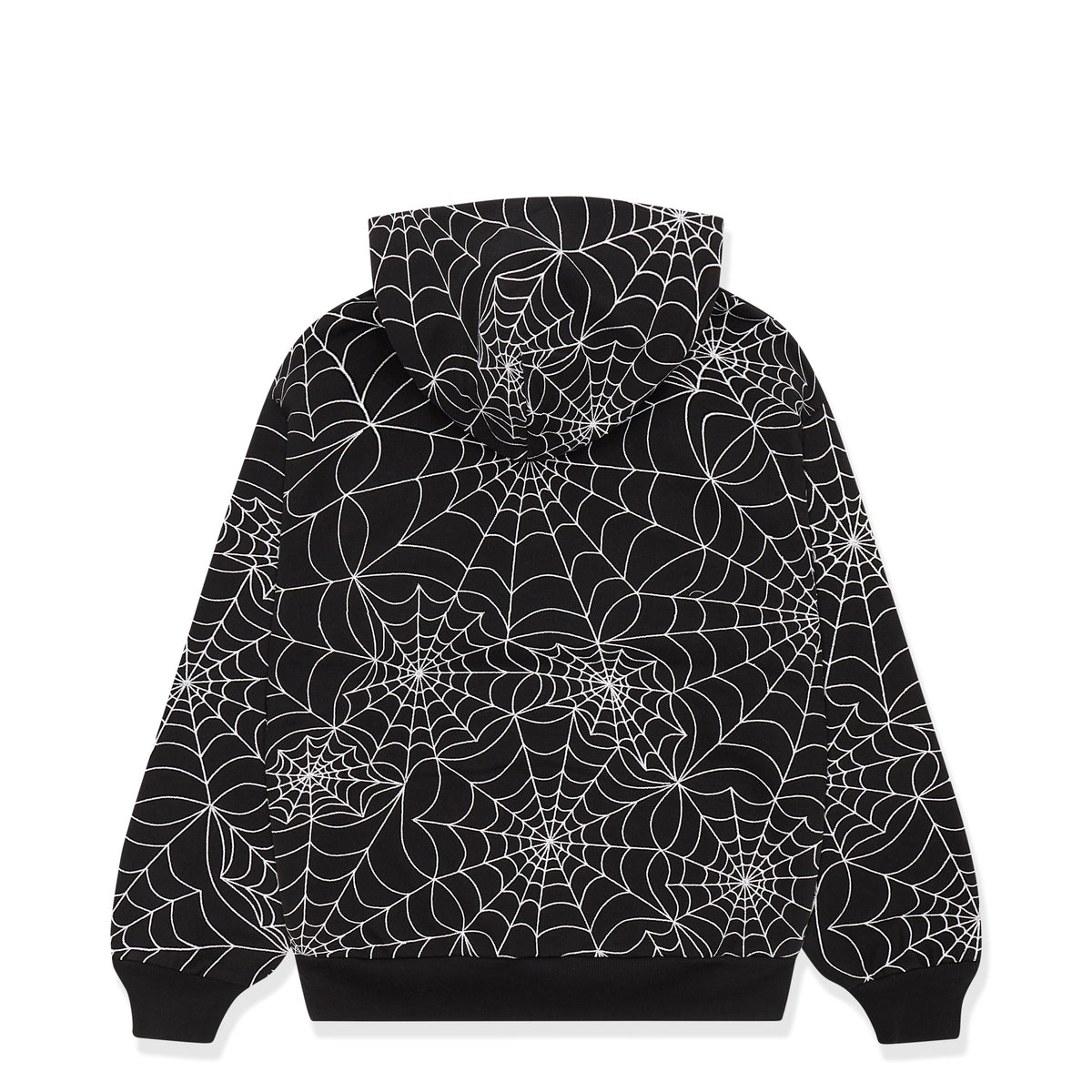 Sp5der Embroidered Aop Hoodie - Black