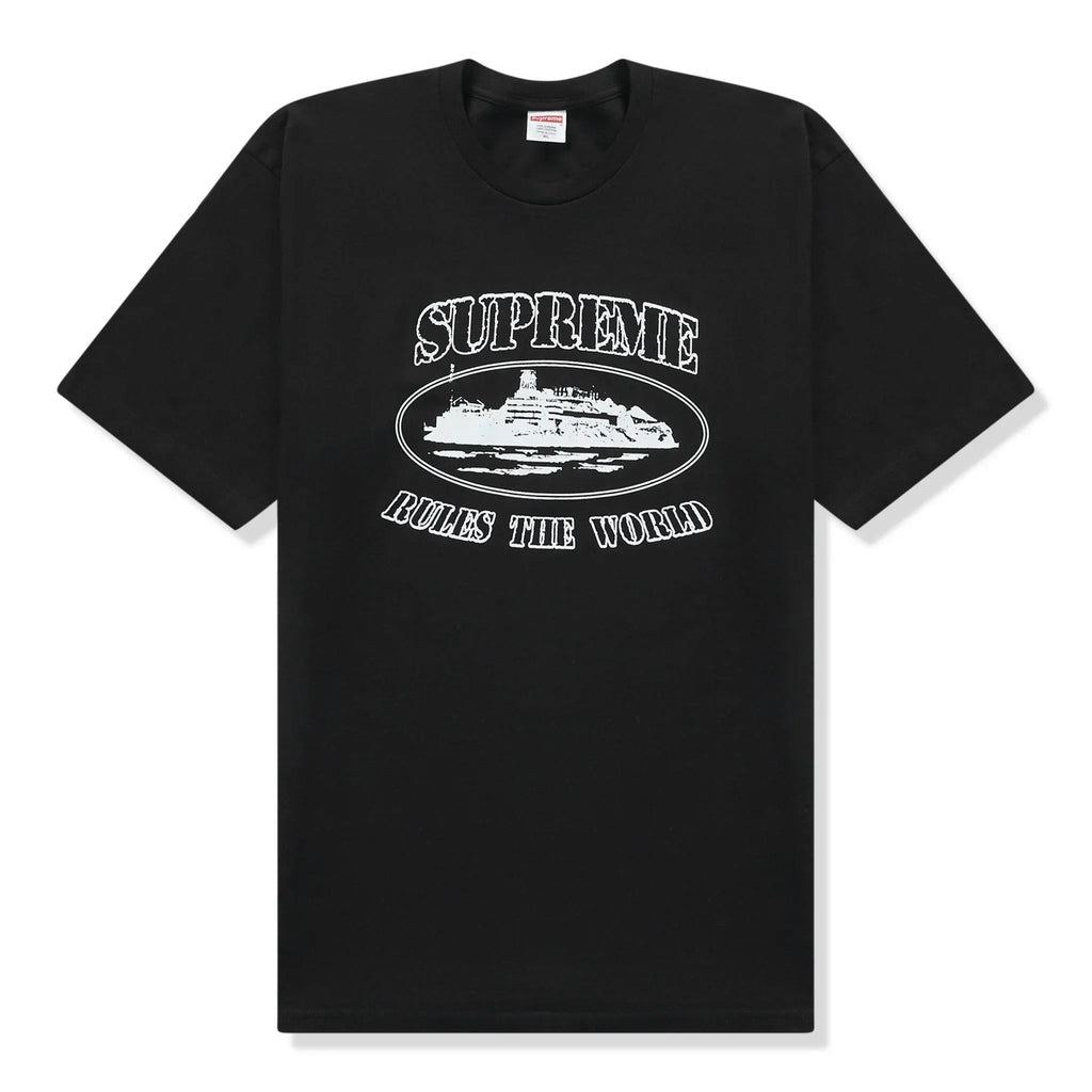 Supreme x Corteiz Rules The World T Shirt - Black